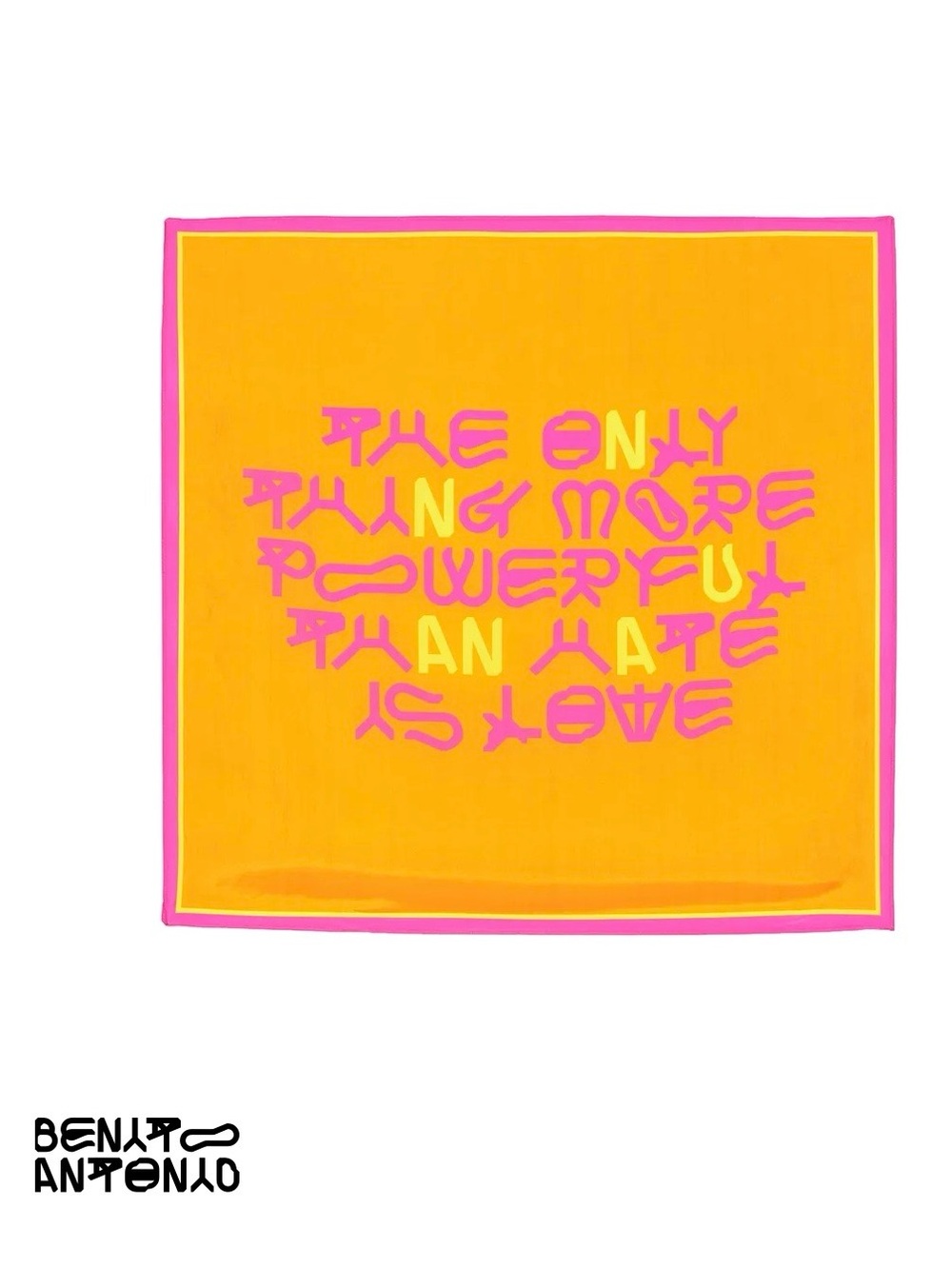 Bad Bunny x Zara Love Print Silk Bandana